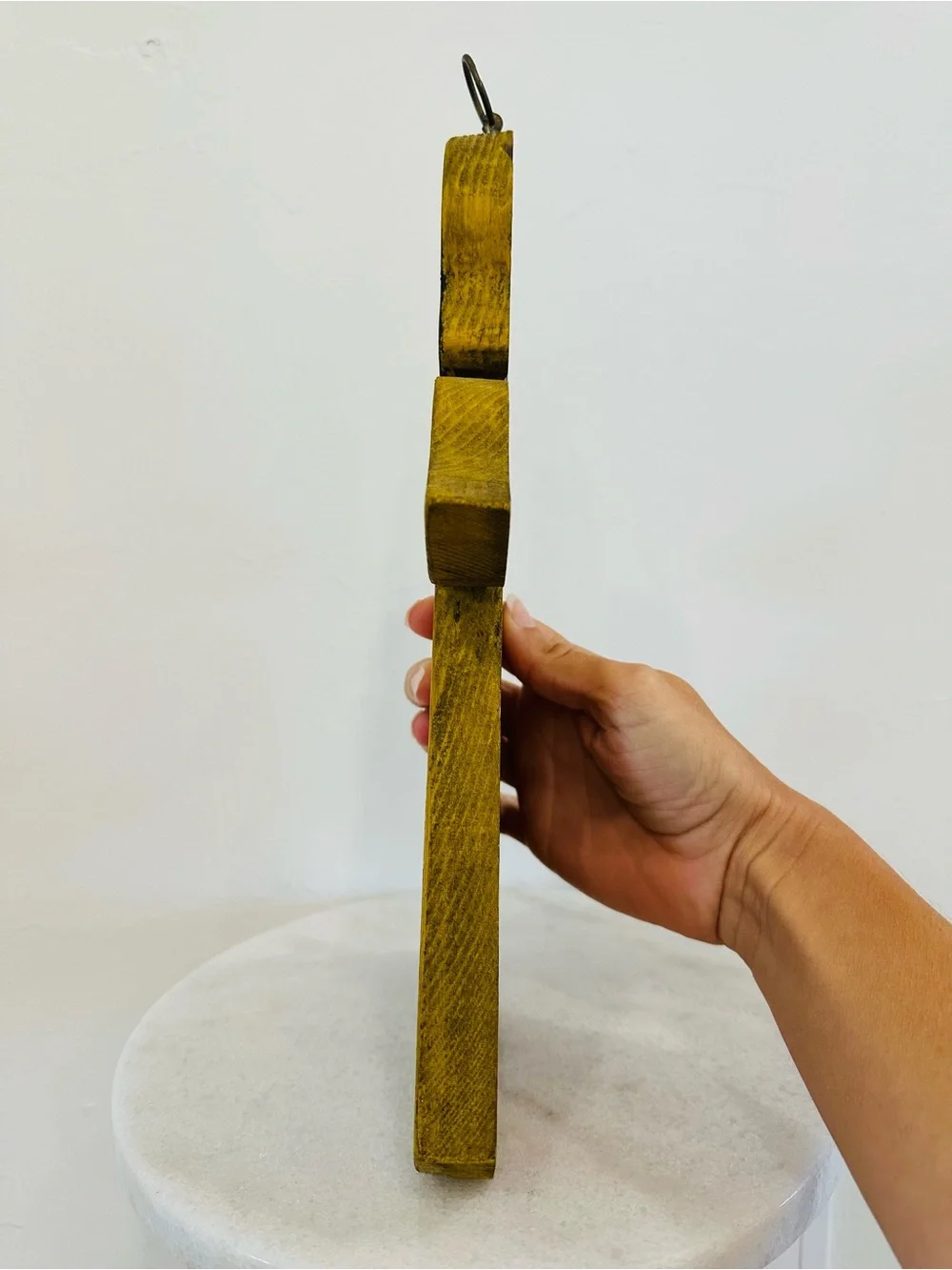 Vintage Hand-Painted Wooden Angel Wall Decor
